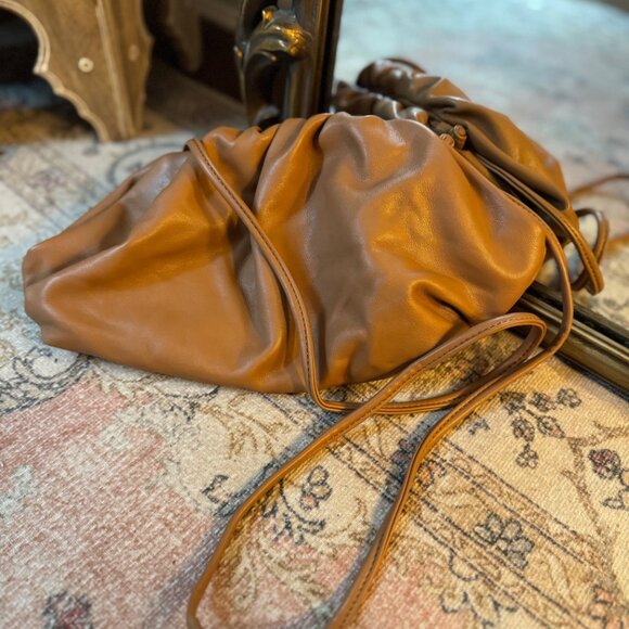 Brown vegan leather clutch size medium - Picture 4 of 4